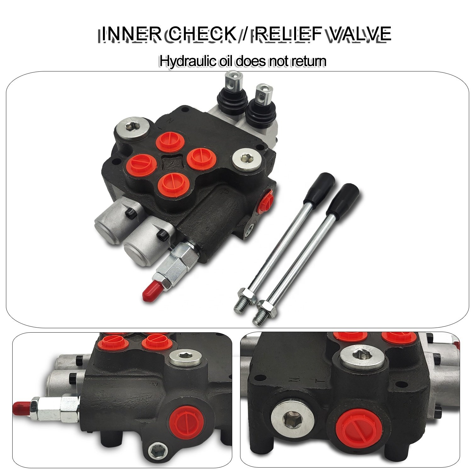 Hy-waloil Factory P80 Series Hand Control Hydraulic Monoblock Directional Oil Control Valve Valve with Fast Shipping