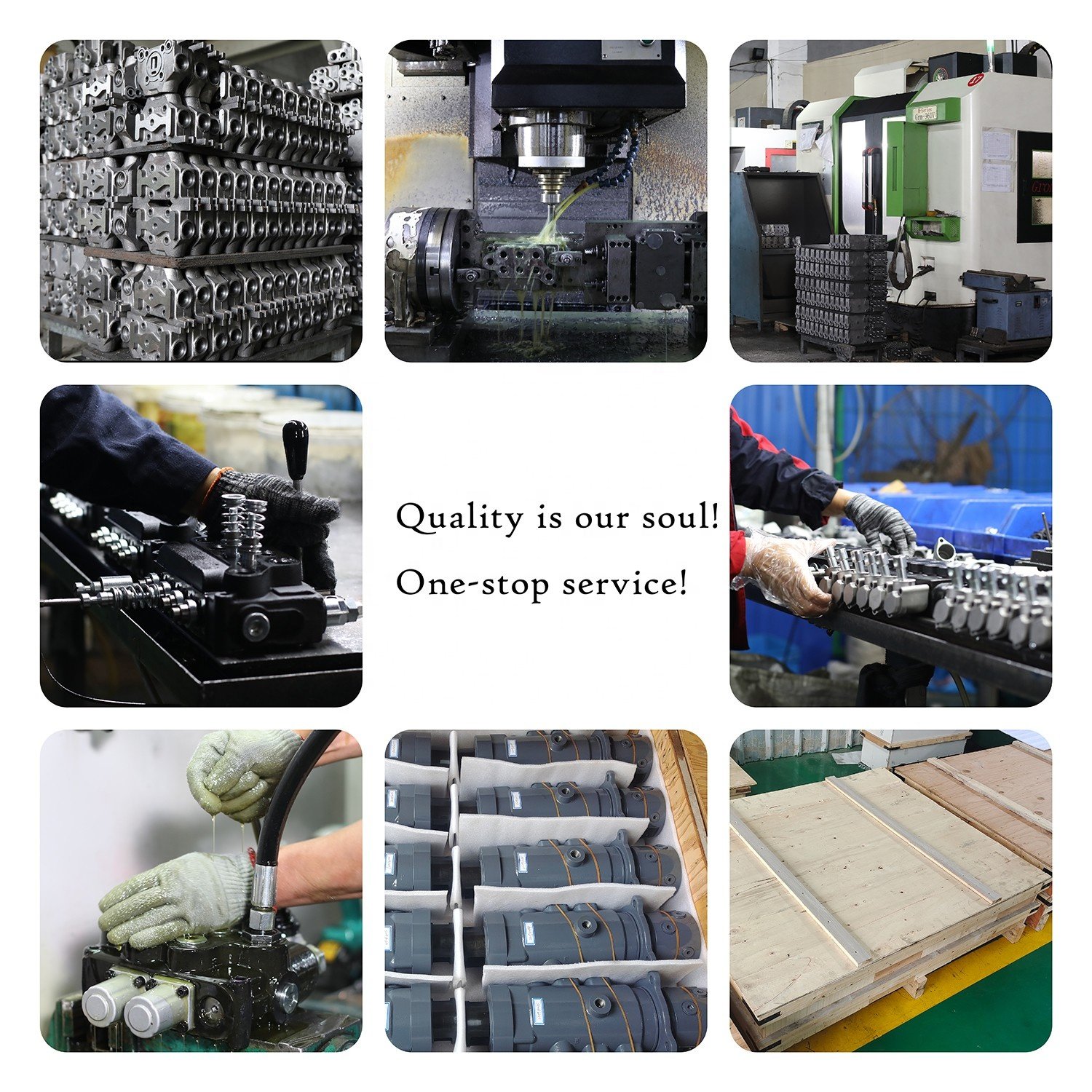 Hy-waloil Factory P80 Series Hand Control Hydraulic Monoblock Directional Oil Control Valve Valve with Fast Shipping