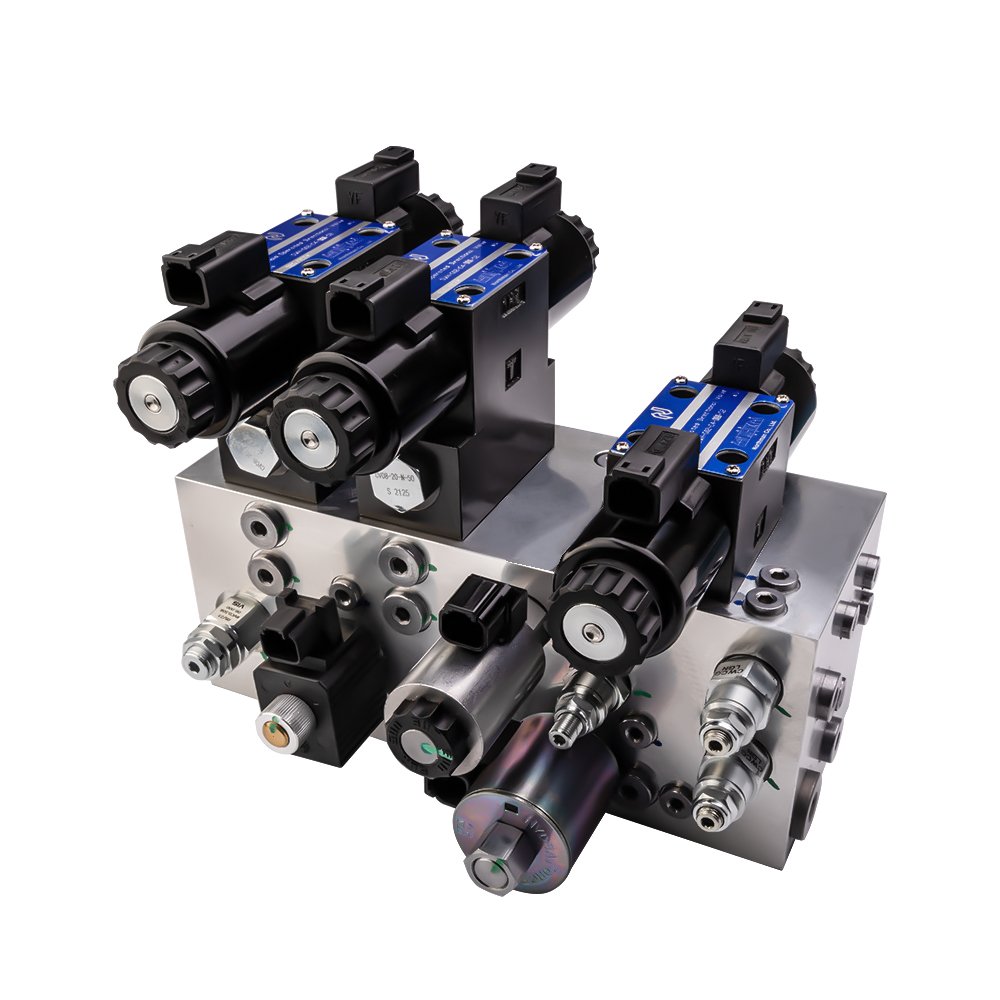 Engineer custom QT500 steel hydraulic motor control valve aluminum 7075 hydraulic directional valve