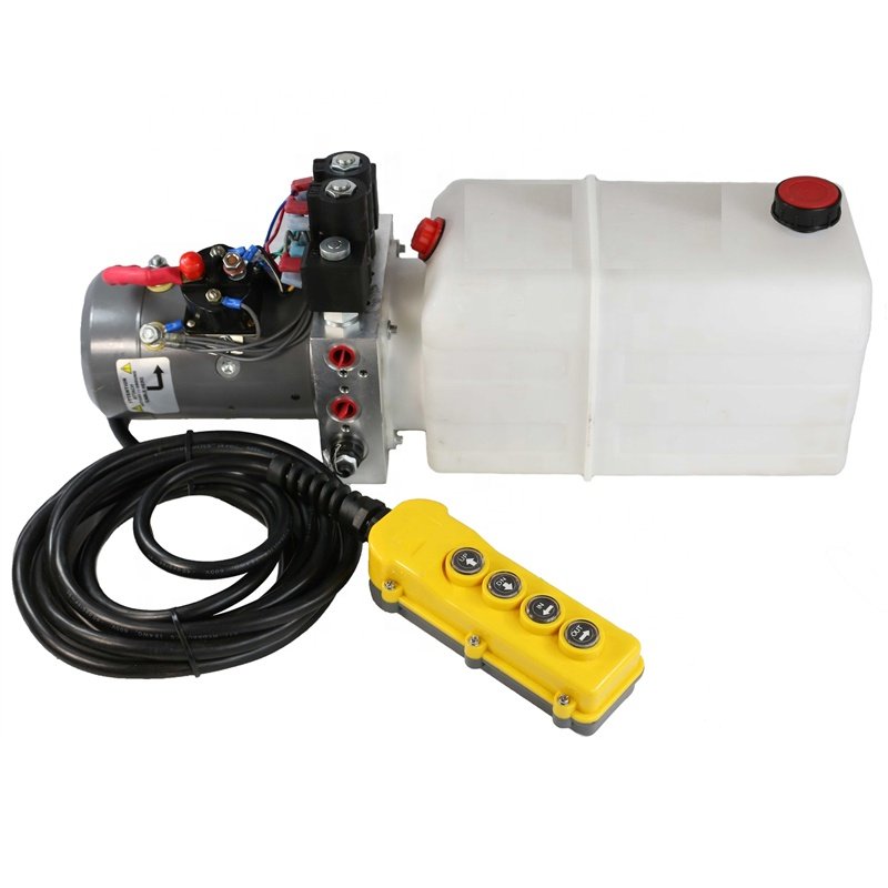 12/24V DC Motors with single and double acting valves, mini hydraulic power pack