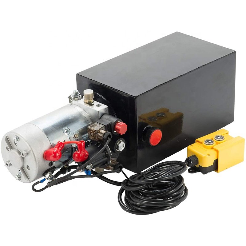 12/24V DC Motors with single and double acting valves, mini hydraulic power pack