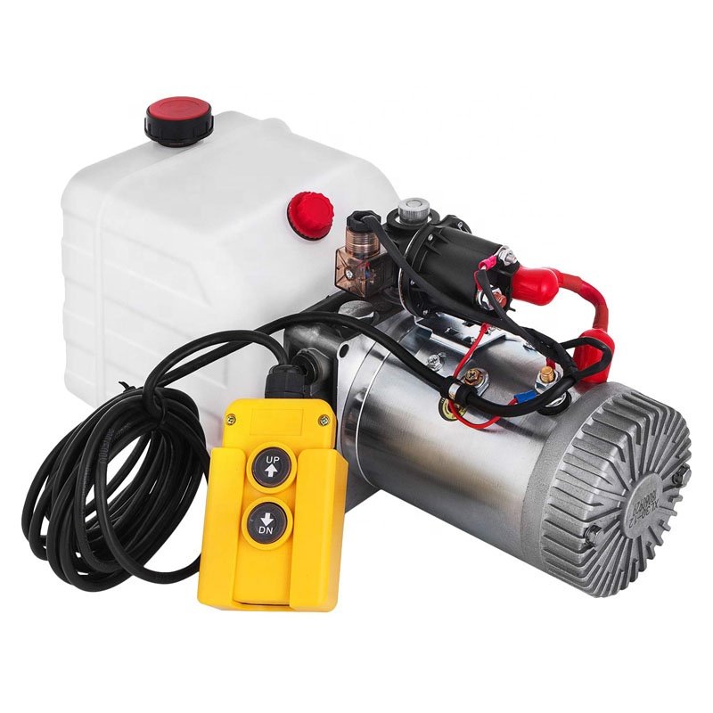 12/24V DC Motors with single and double acting valves, mini hydraulic power pack