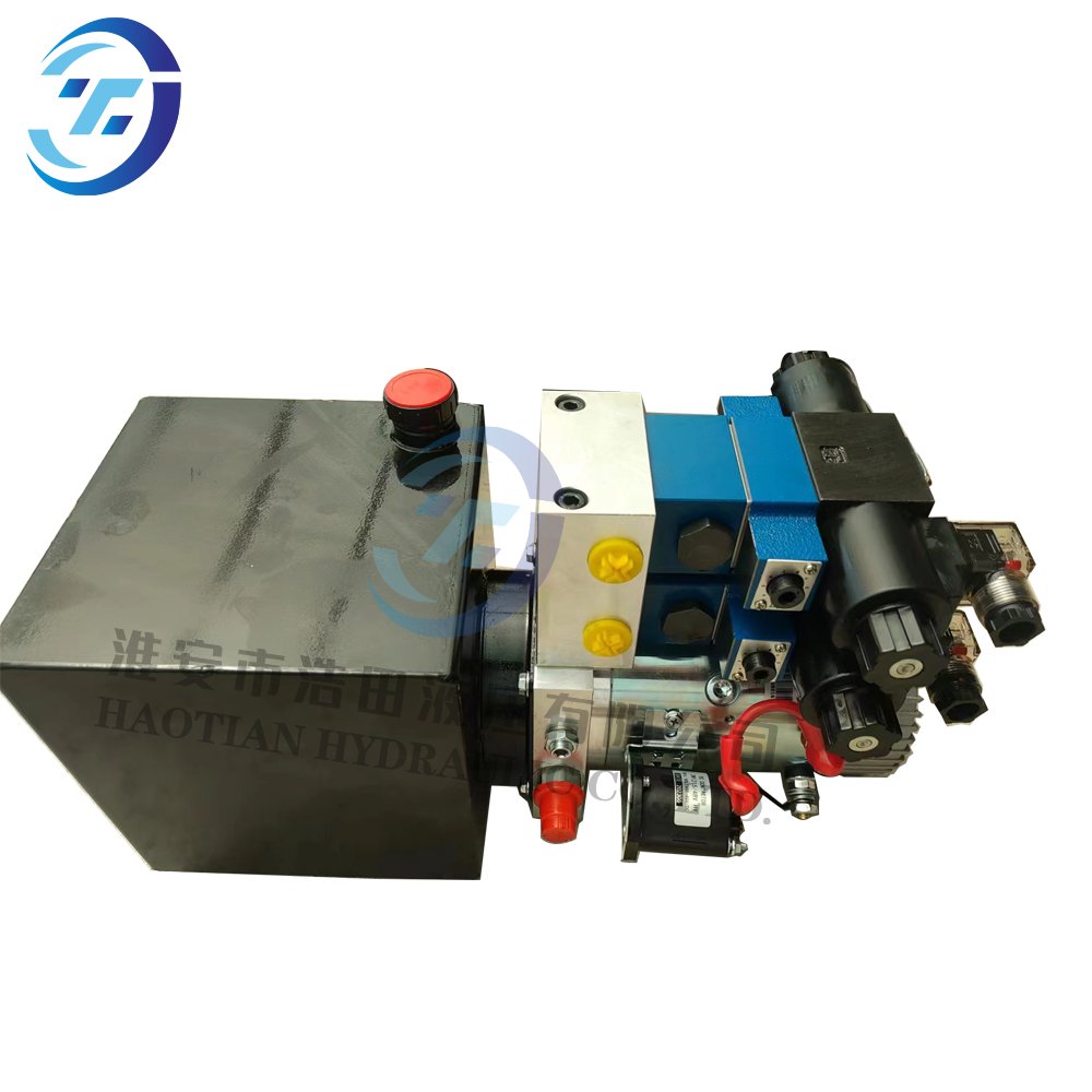 DC Double Acting Hydraulic Power Unit with Modular Flow Regulator Check Valve Electric Power Pack