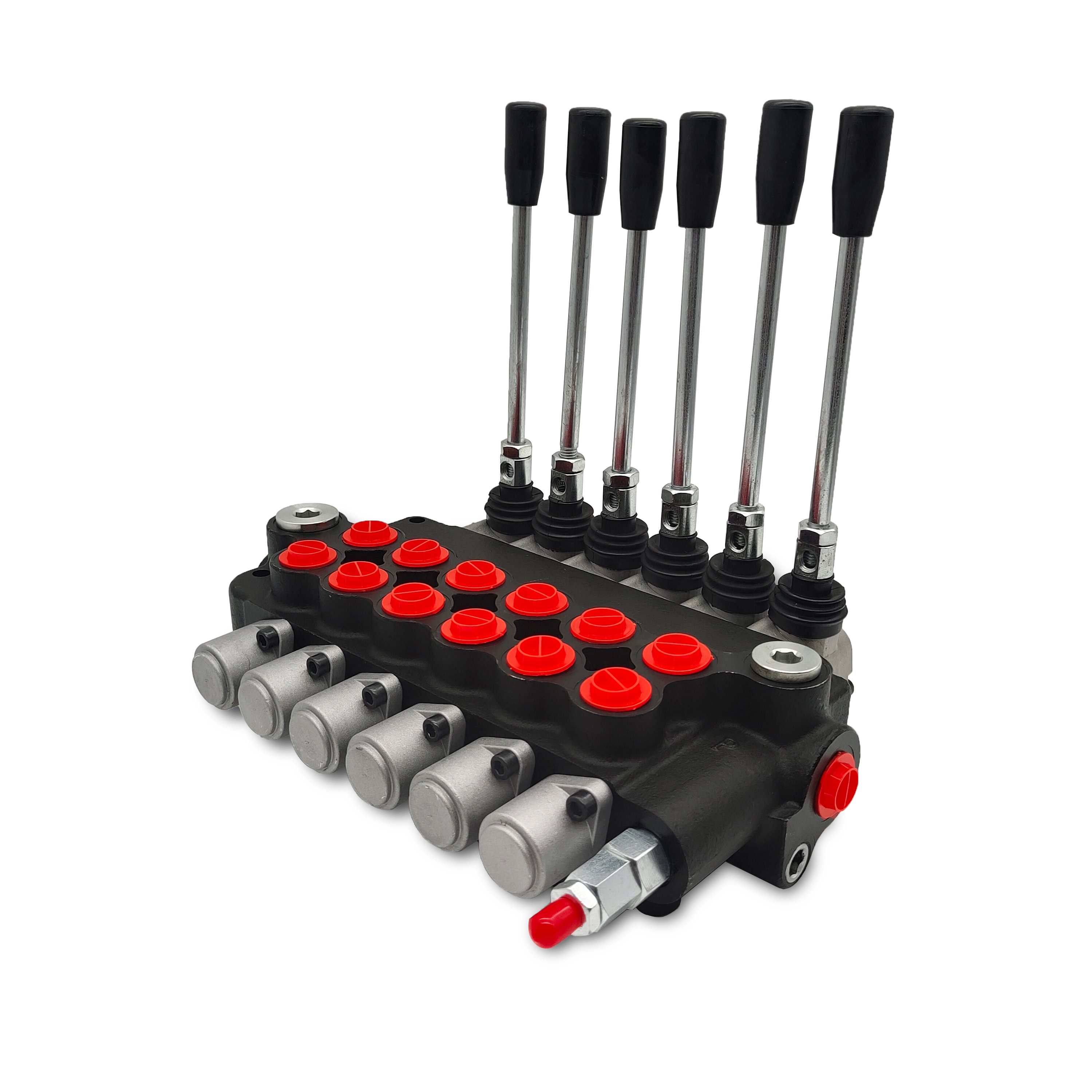 Lixin P80 6 spools hydraulic spool valve with joystick with 80 l/min control for heavy tractor