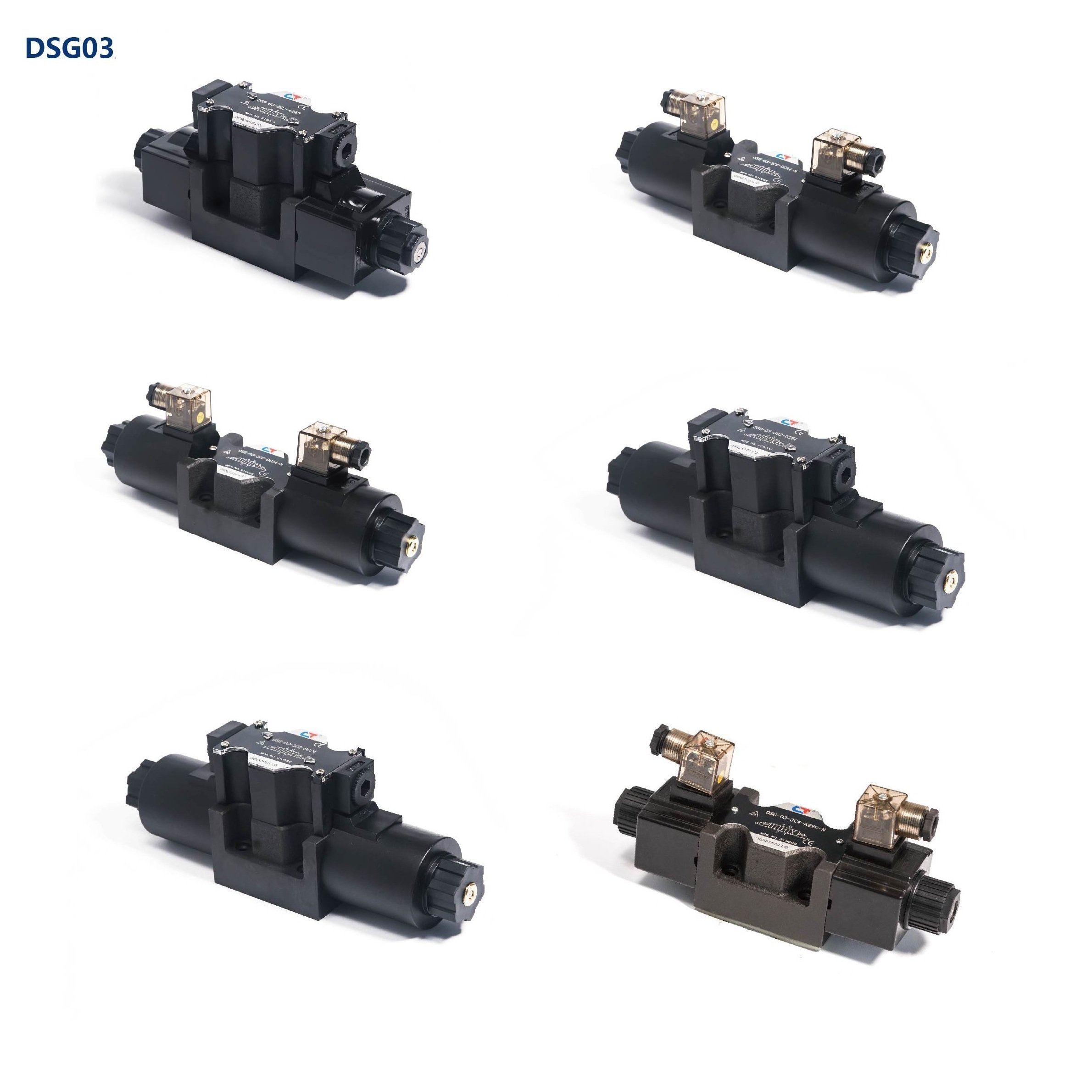 DSG03 Series YUKEN Style Stackable Single or Double Coil Acting Directional Control Hydraulic Solenoid Operated CETOP3 NG6 Valve