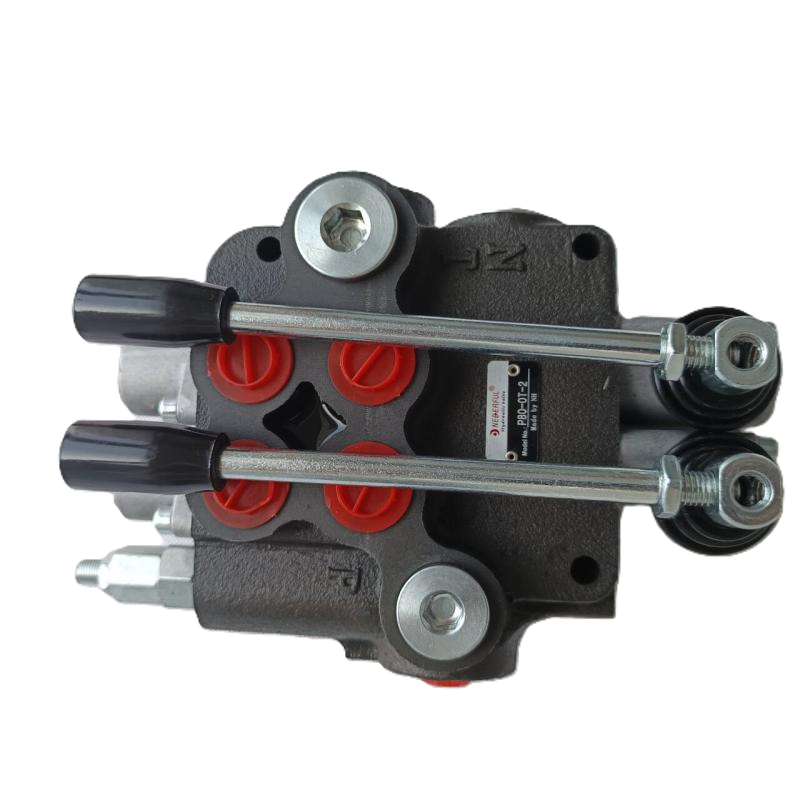 Hot sale 2 Spool P80 Series Hydraulic Monoblock Directional Control Valve joystick control valve manual hydraulic lever valve