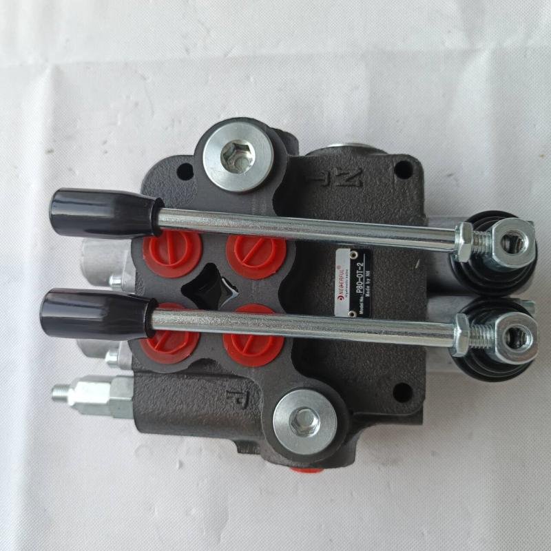 Hot sale 2 Spool P80 Series Hydraulic Monoblock Directional Control Valve joystick control valve manual hydraulic lever valve
