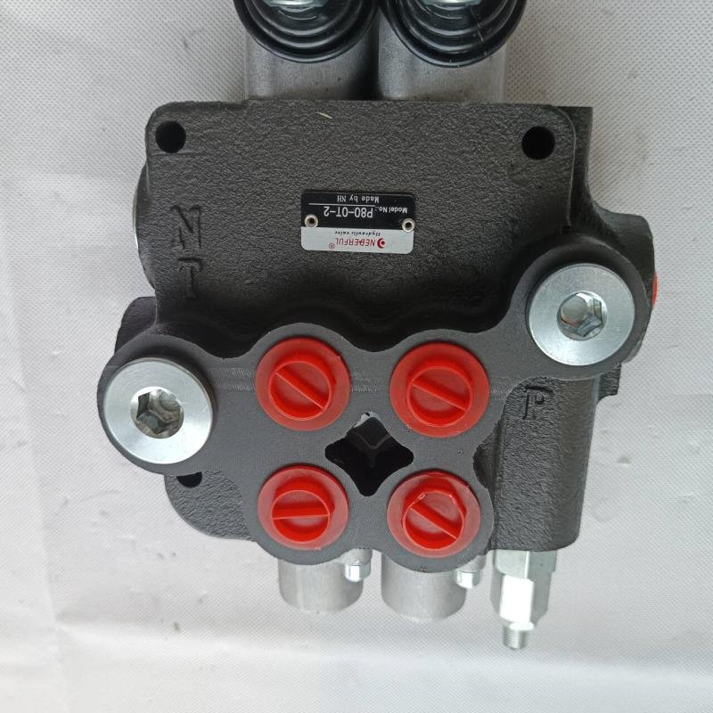 Hot sale 2 Spool P80 Series Hydraulic Monoblock Directional Control Valve joystick control valve manual hydraulic lever valve