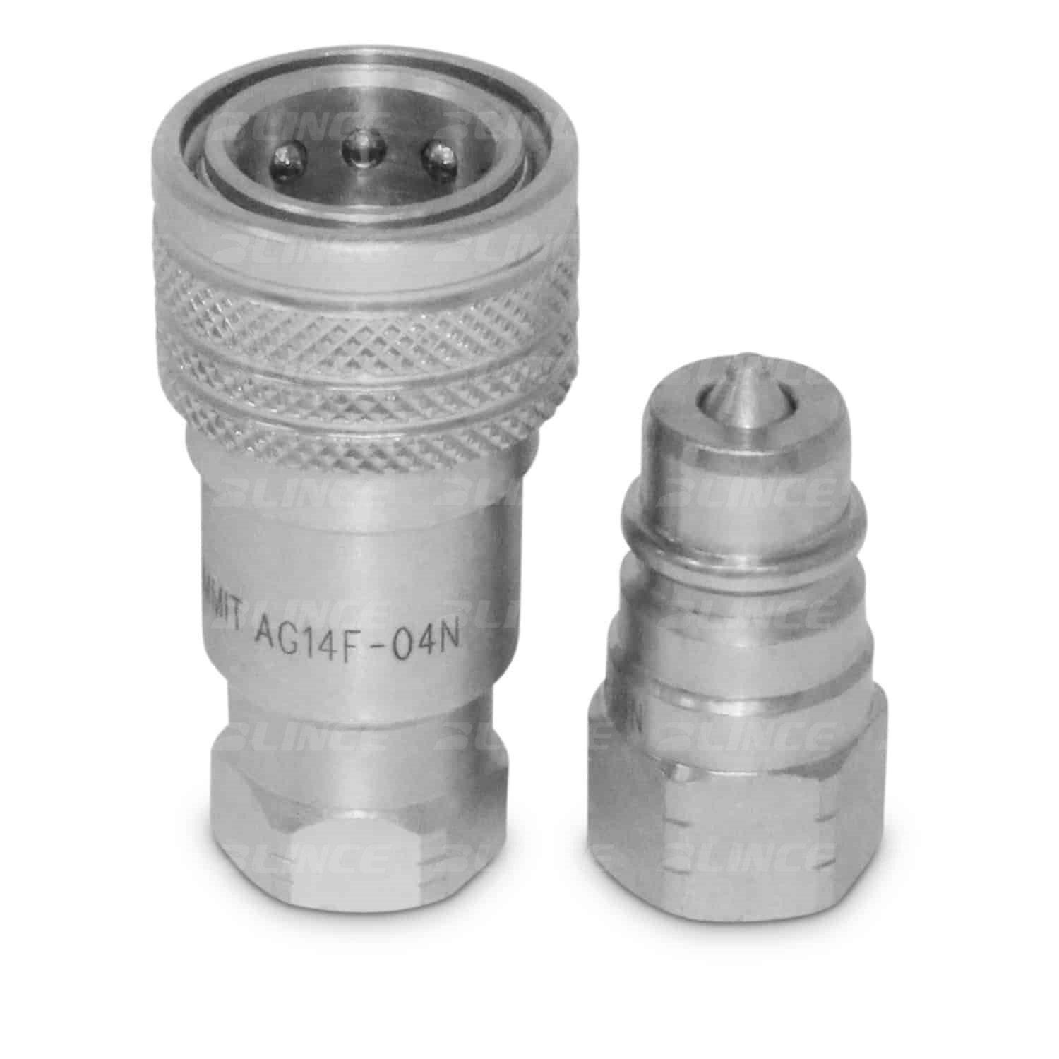 Blince 1/4 inch NPT Thread 1/4 inch Ag Hydraulic Quick Connect Coupler Set AGRICULTURAL ISO 5675 QUICK COUPLERS