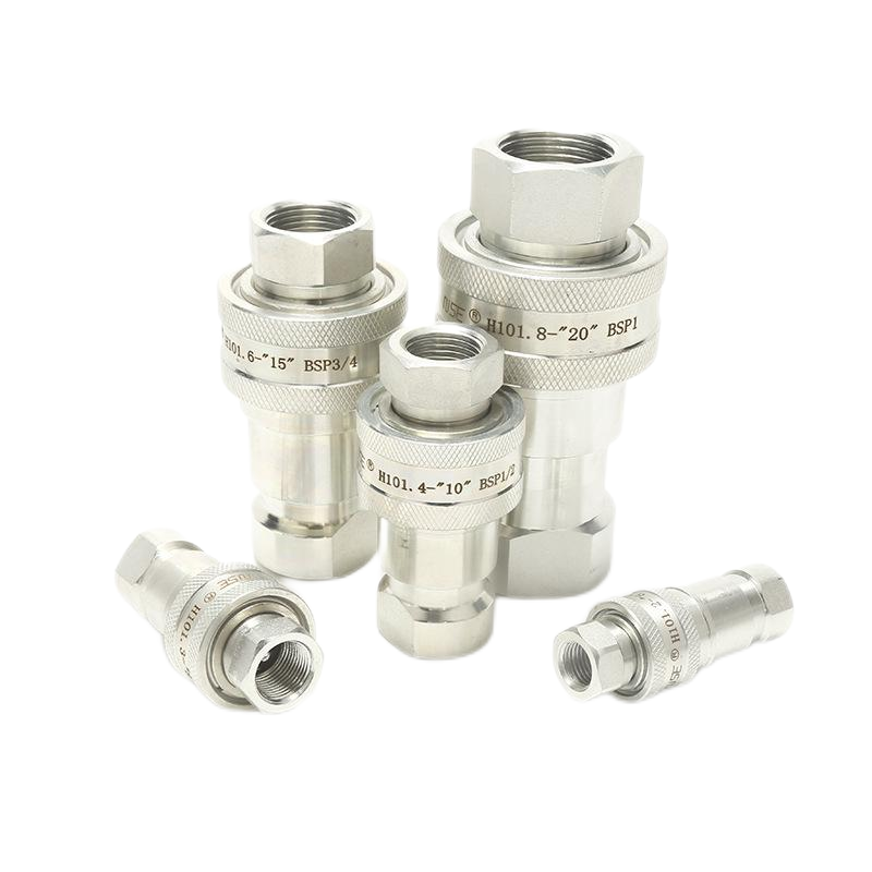 ISO 7241B quick release coupling hydraulic part poppet valve quick coupler carbon steel Quick Disconnect Connectors