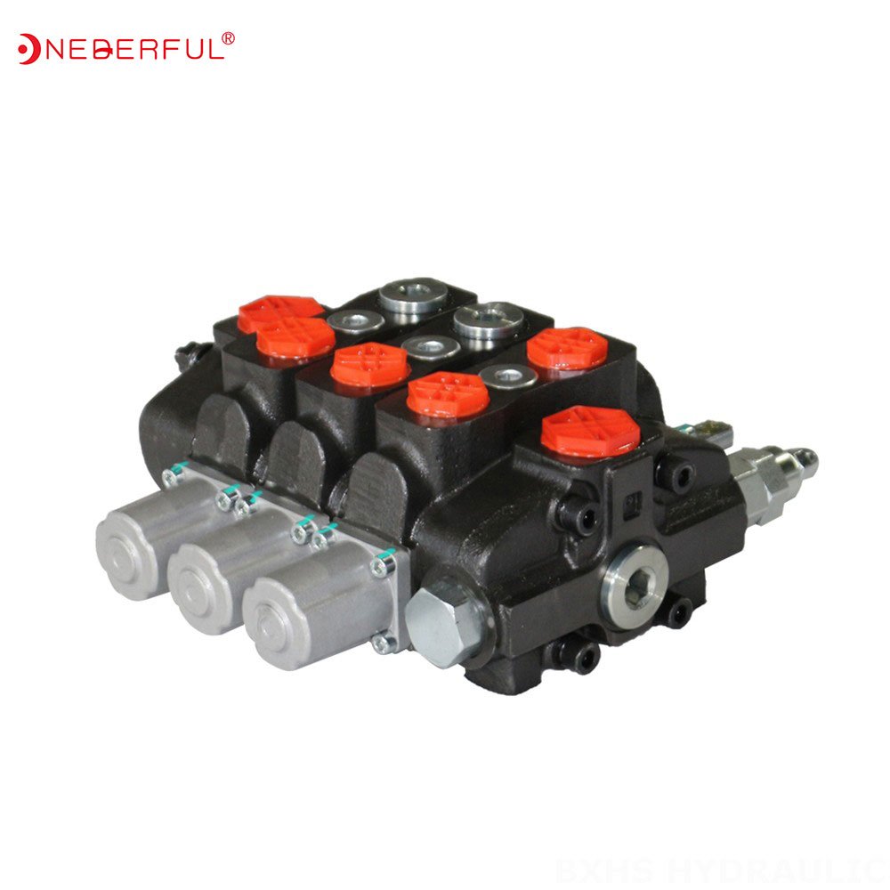 mini excavator hydraulic control valve 3 way hydraulic hand control valve push pull hydraulic lever control valve