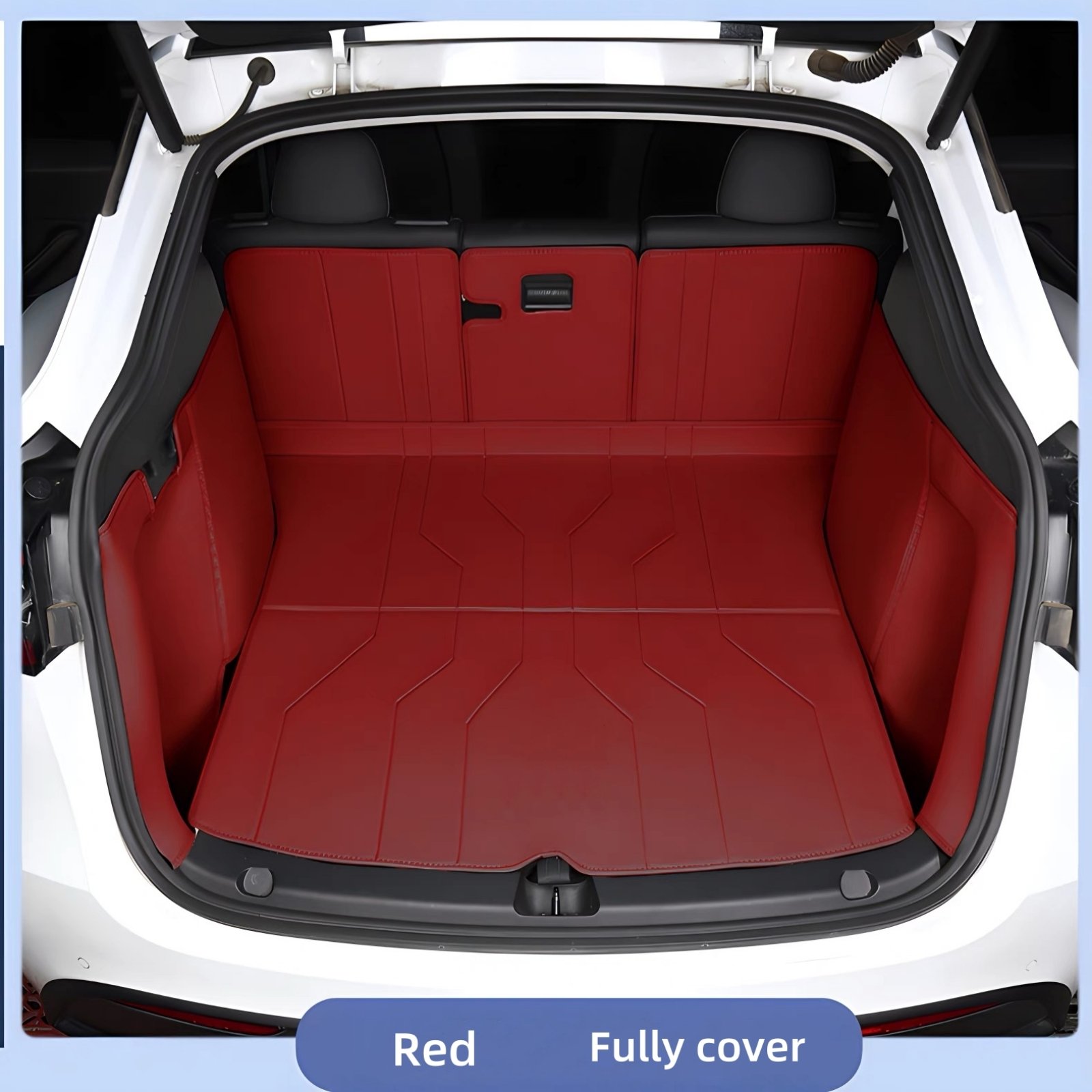 Car cushion decor Fully wrapped mat Car boot mats MODEL Y/3-Red
