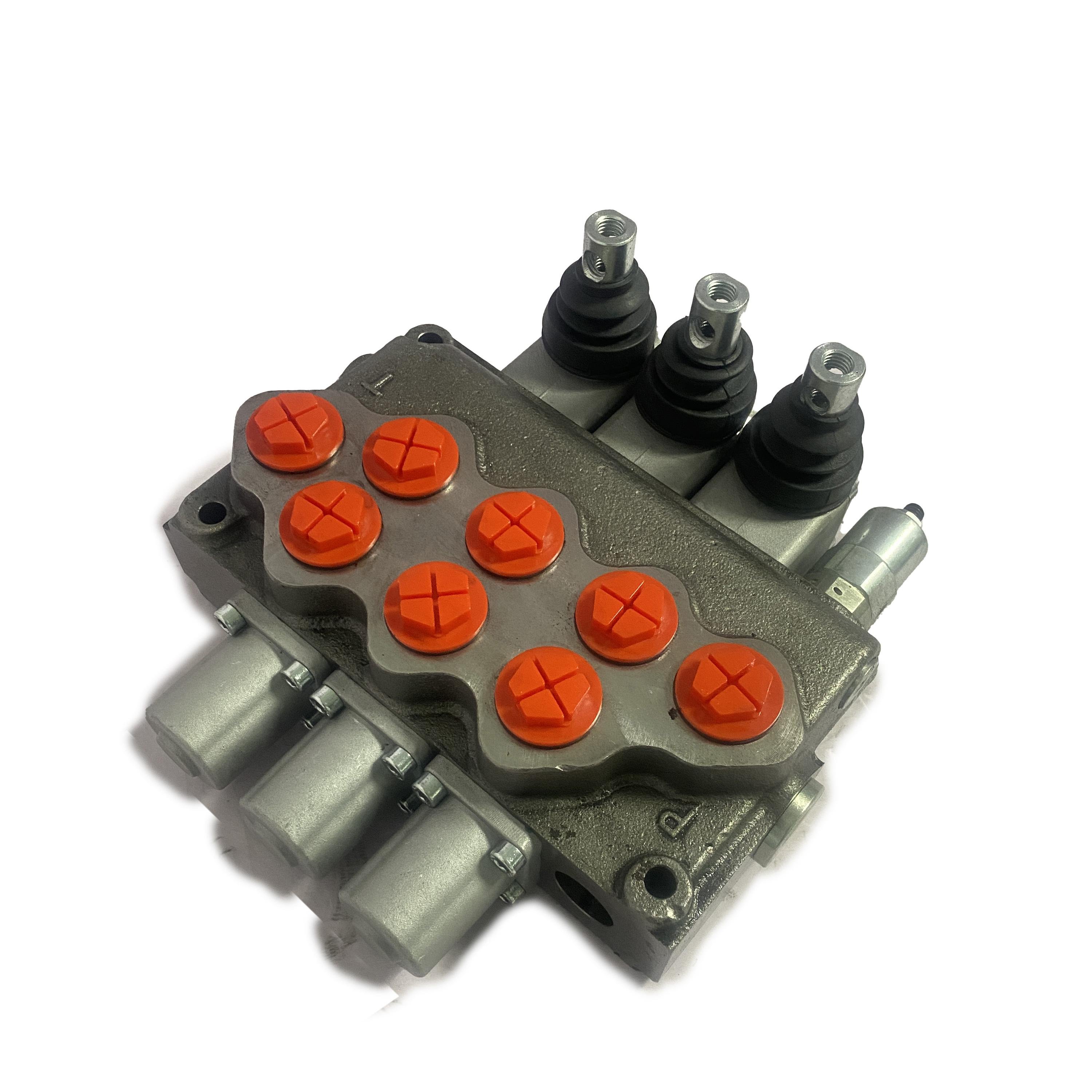 Lixin 3600 PSI 18 GPM Rating SD11 Series 3 Spools Hydraulic Directional Control Valve