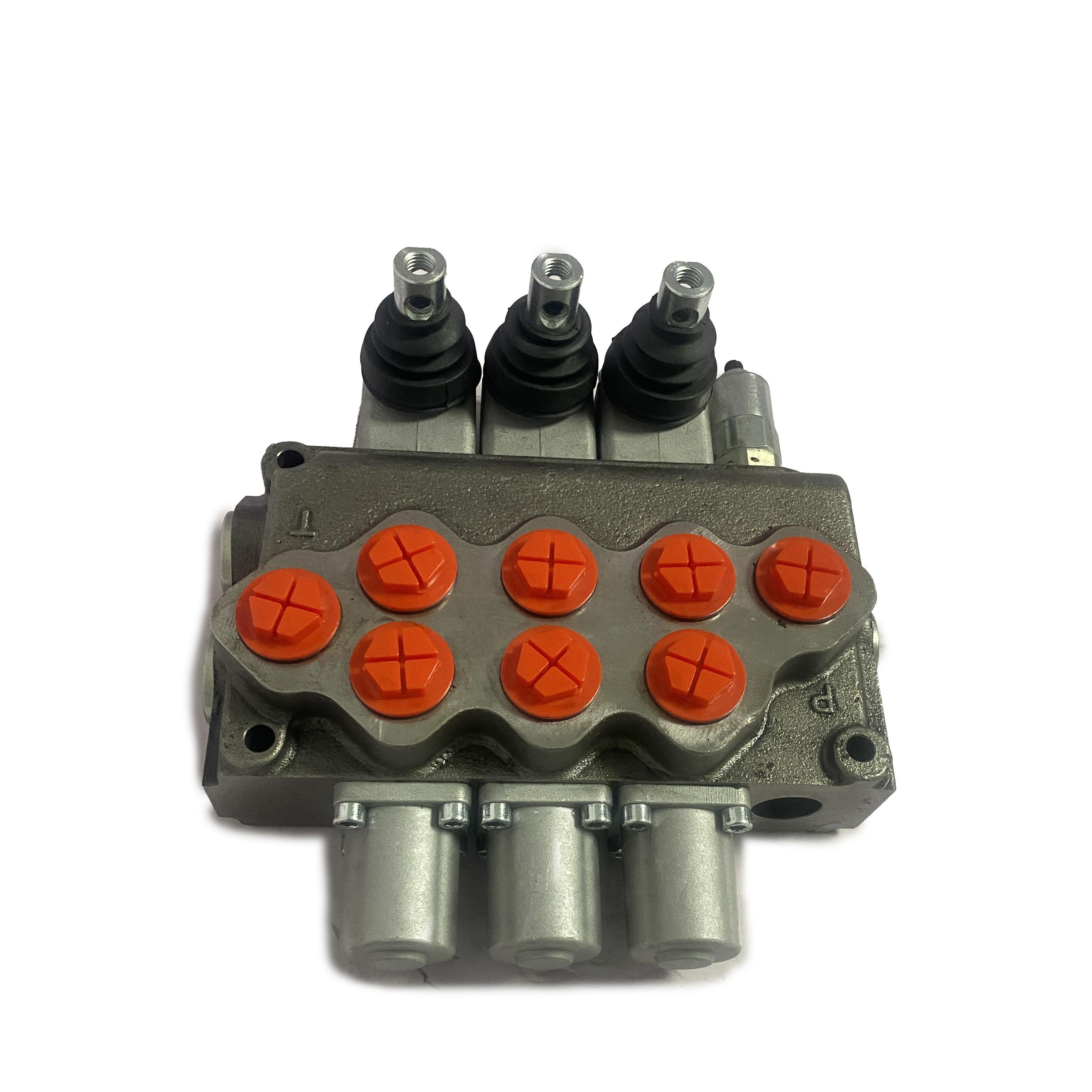 Lixin 3600 PSI 18 GPM Rating SD11 Series 3 Spools Hydraulic Directional Control Valve