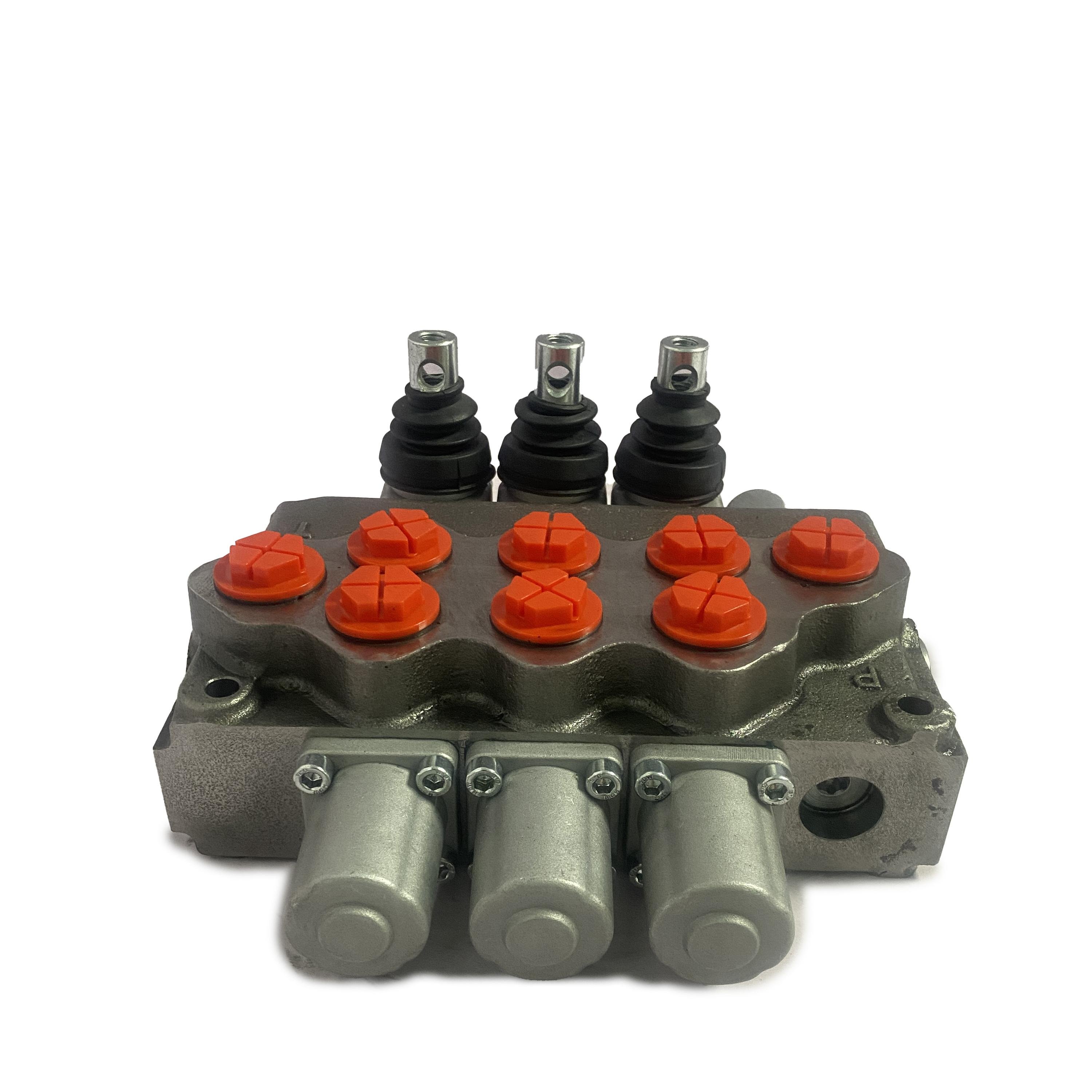 Lixin 3600 PSI 18 GPM Rating SD11 Series 3 Spools Hydraulic Directional Control Valve