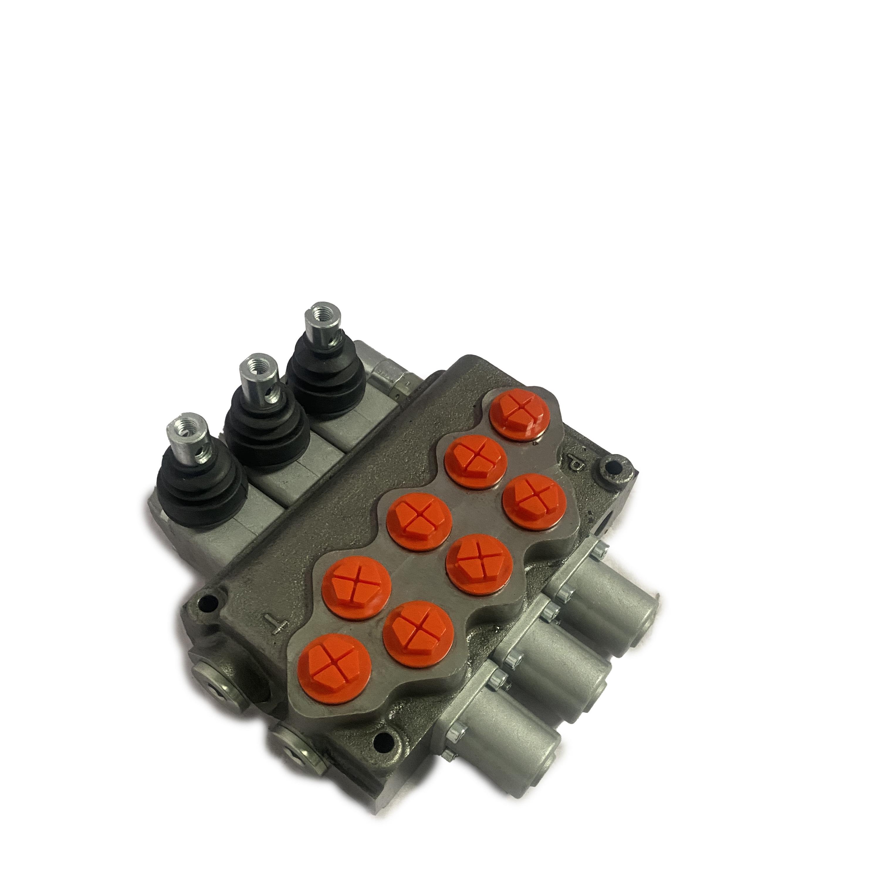 Lixin 3600 PSI 18 GPM Rating SD11 Series 3 Spools Hydraulic Directional Control Valve