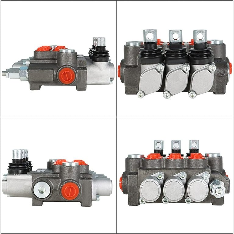 hydraulic hand joystick 3 way control valve 80LPM 5 4 spools P80 manual monoblock directional control valve for Distributor