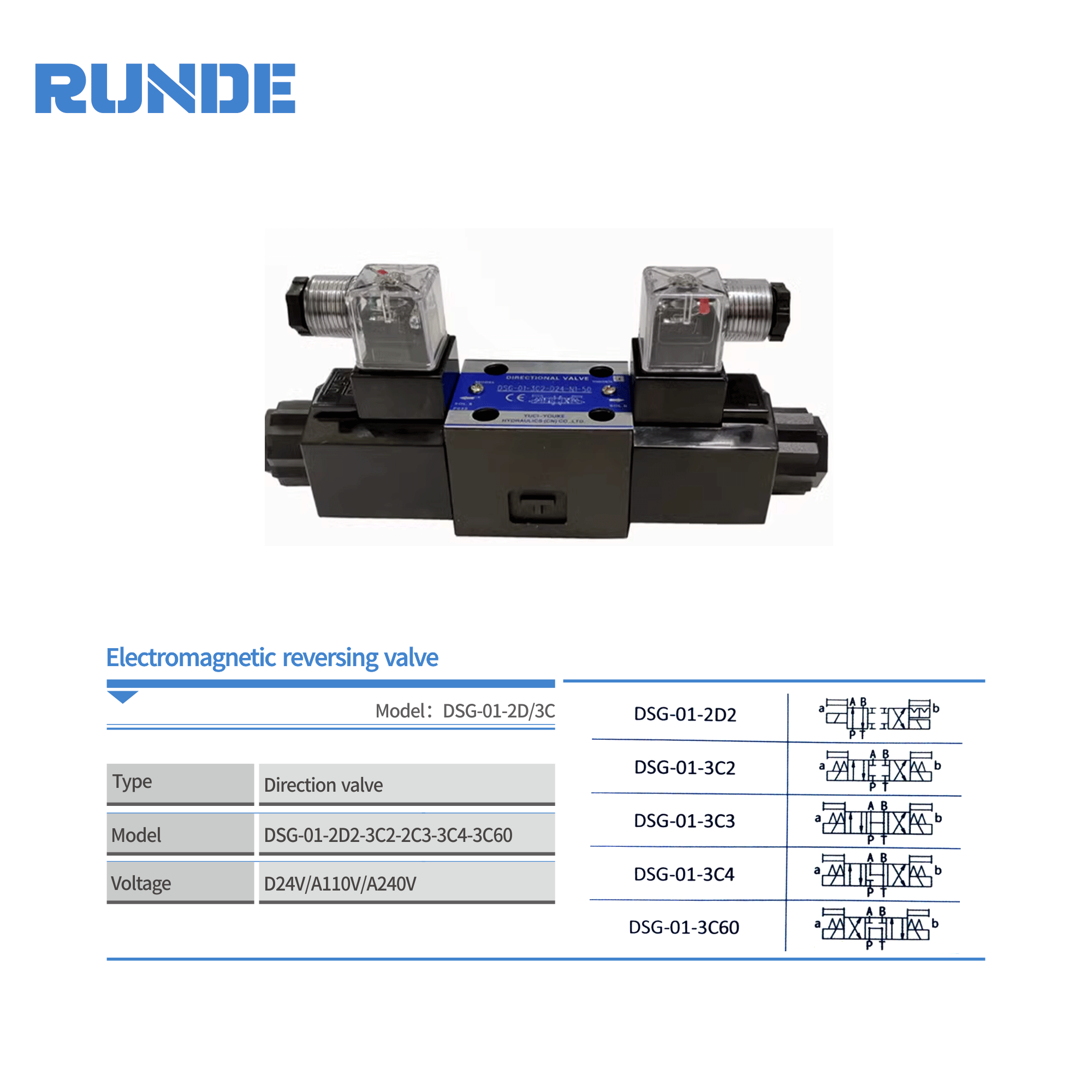 Dsg-01 Series Hydraulic Direction Control Valve Solenoid Valve