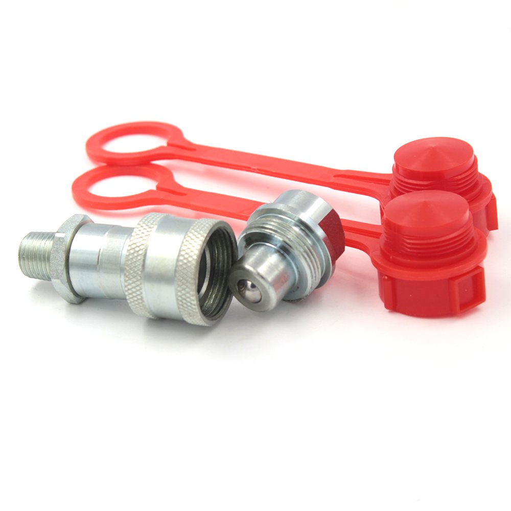 1/4" ISO 14540 carbon steel 10000 psi ball valve ultra high pressure hydraulic quick coupling with dust caps