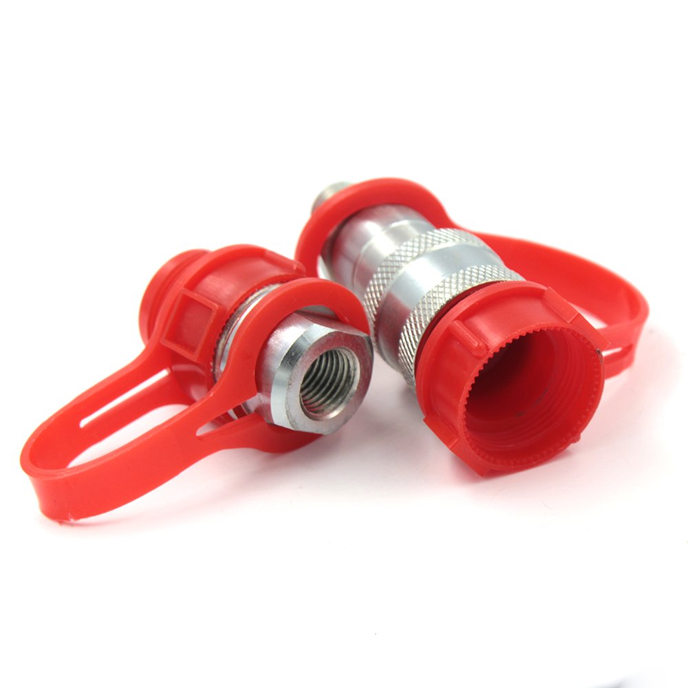1/4" ISO 14540 carbon steel 10000 psi ball valve ultra high pressure hydraulic quick coupling with dust caps