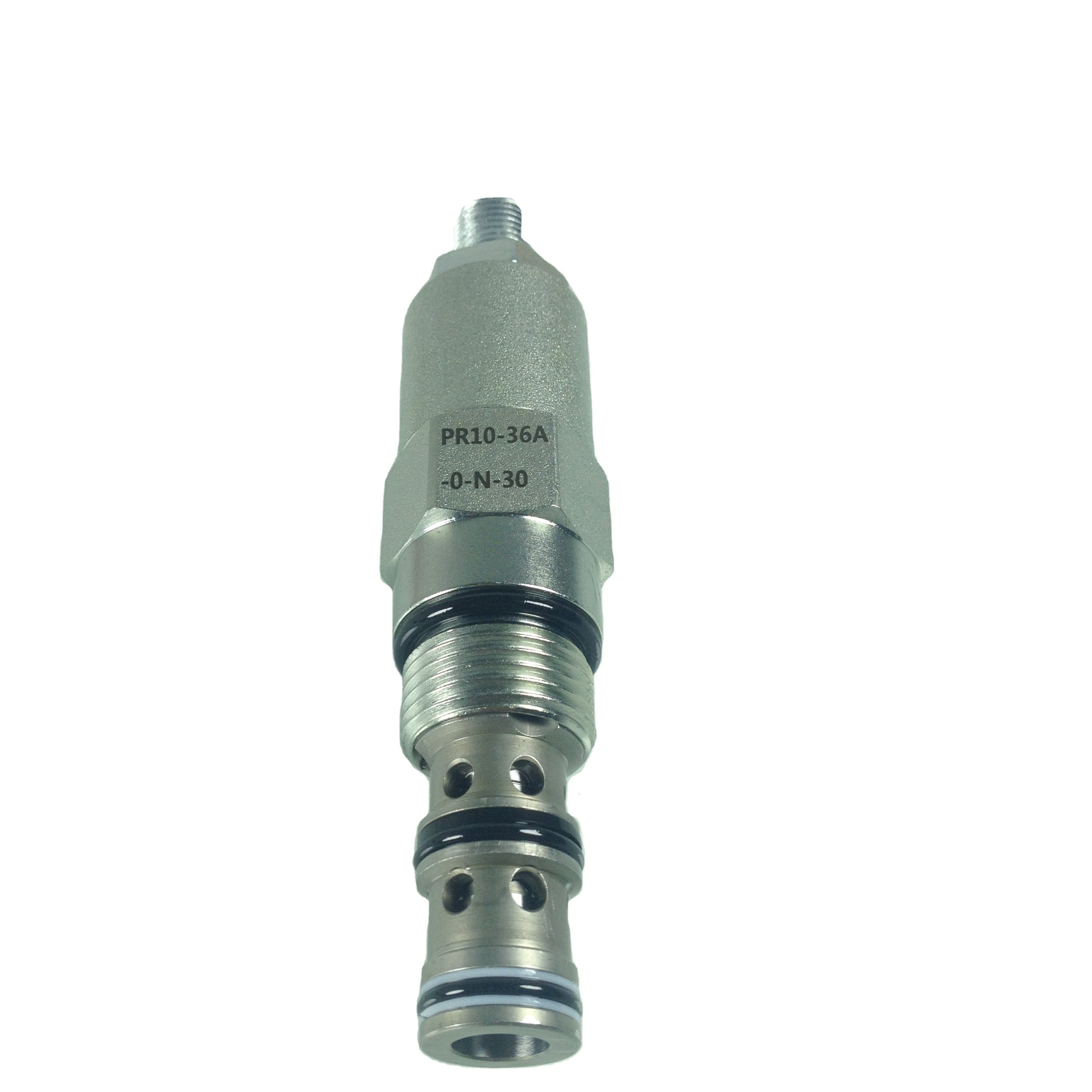 pilot operated acting reducing relieving valves regulated pressure PR10-36 PR50-36 Threaded cartridge hydraulic valve