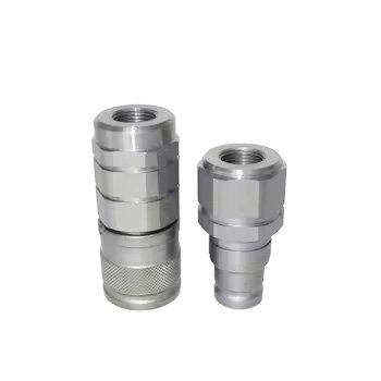 NAIWO 3/8 steel quick connector factory FLAT FACE QRC steel quick couplings hydraulic quick coupler NWP4 case skid steer parts