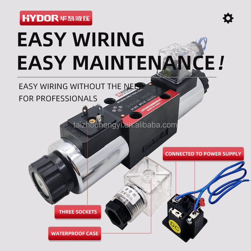 HYDOR Shanghai Huadao Hydraulic Valve Solenoid Valve 34BH-H6B-T 34BO-H6B 34BM 34BY
