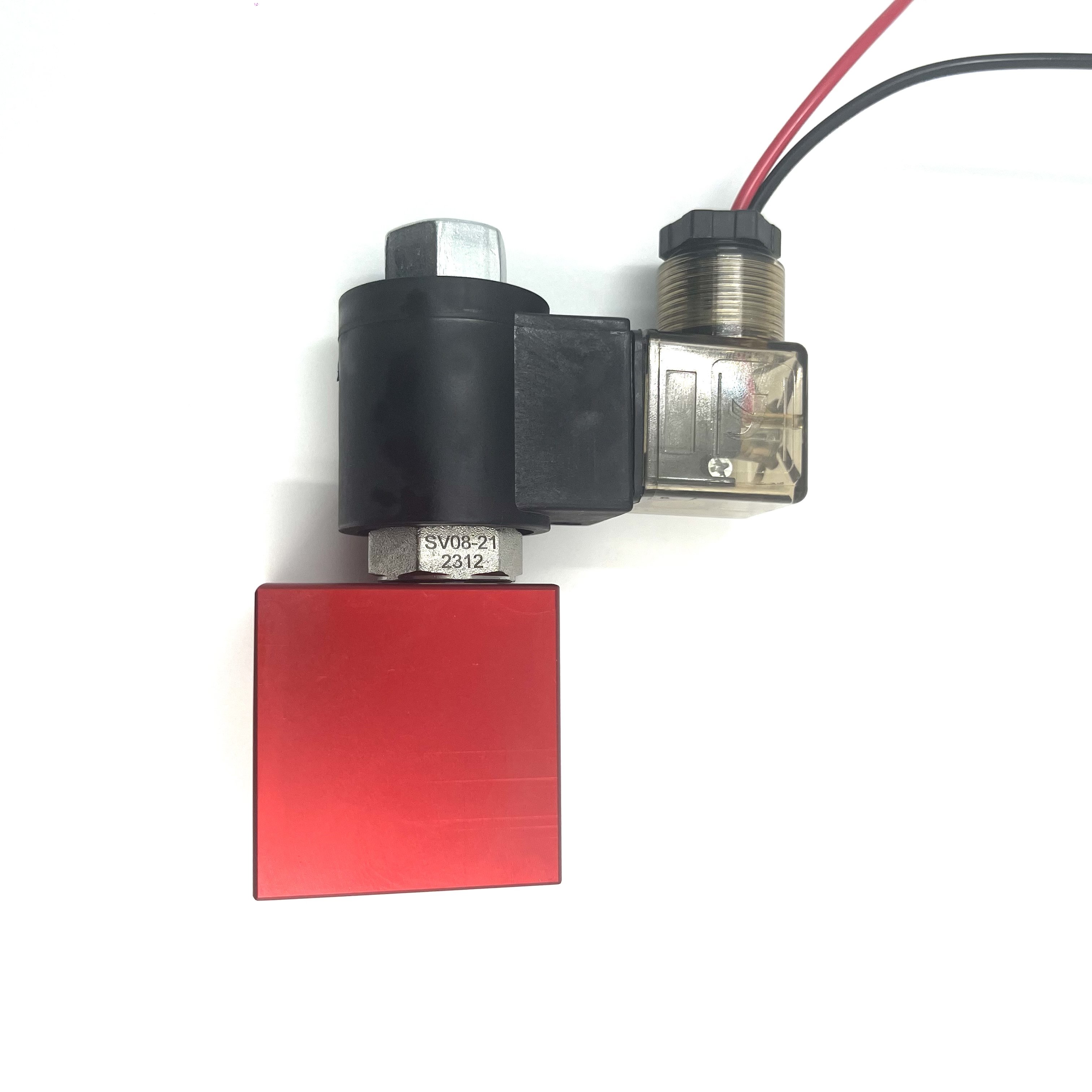 DC 12V 24V Coil G1/4 G3/8 Port Hydraulic Block V2068 Hydraulic Cartridge Valve Solenoid Valve 2-Position 2-Way