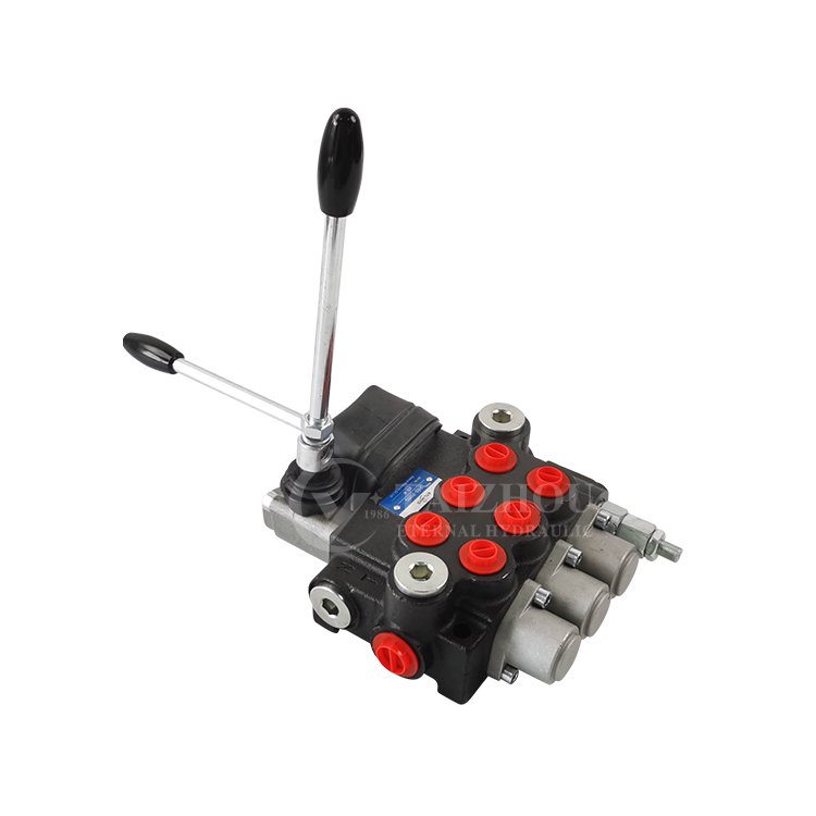Factory Quality Hydraulic Directional Control Valve 40L/min 2 Spools Valve 2P40 Hydraulic Monoblock Directional Control Valve