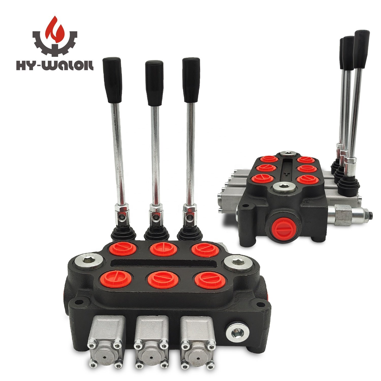 Hy-waloil 90L / min 25 GPM 3000 PSI 3 Spools Monoblock Directional Control Valve for Loader Tank