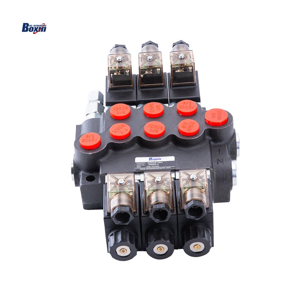 hydraulic valves with 4 outlets solenoid control Z50 Z80 with 12v voltage