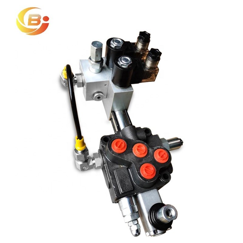 60L/min Electric Hydraulic Directional Double Action Control Valve 1 Spool for Small Tractors Tractors Loaders Log Splitter