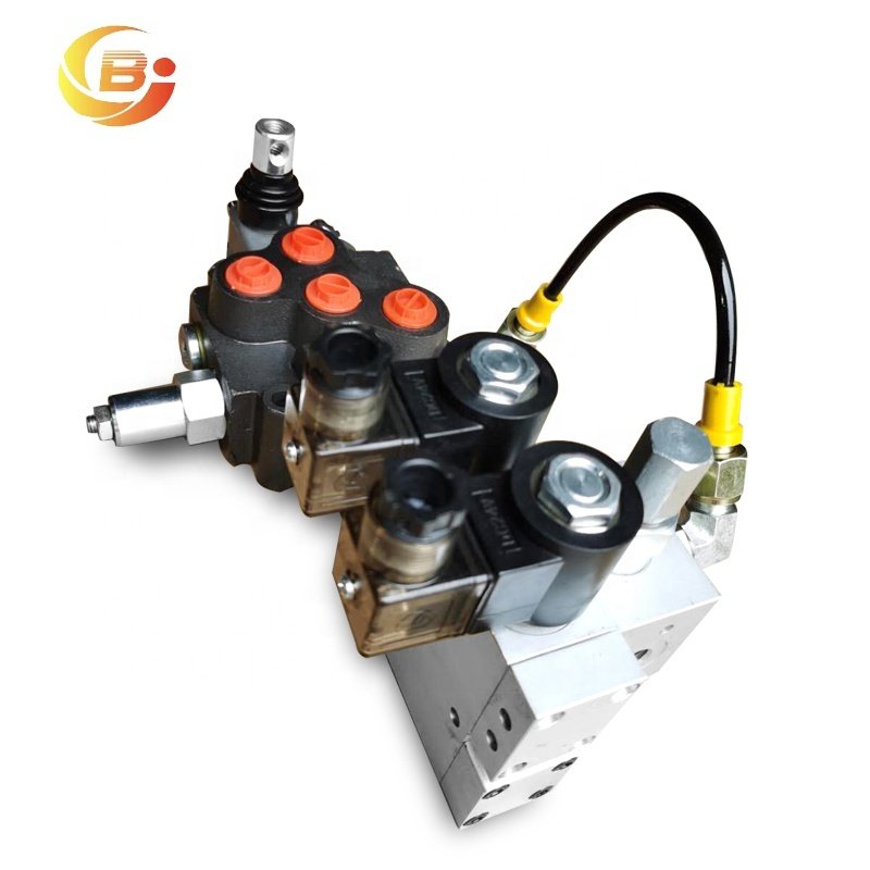 60L/min Electric Hydraulic Directional Double Action Control Valve 1 Spool for Small Tractors Tractors Loaders Log Splitter