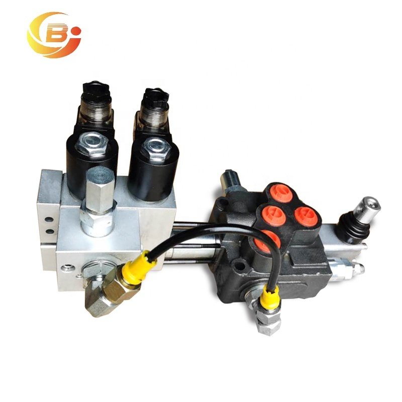 60L/min Electric Hydraulic Directional Double Action Control Valve 1 Spool for Small Tractors Tractors Loaders Log Splitter