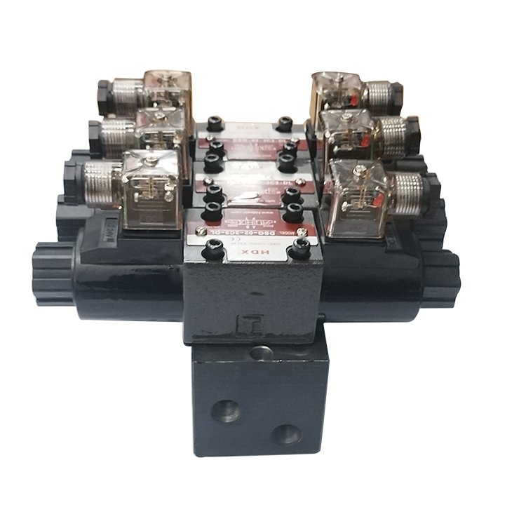 New hot selling customized three oil circuit block electromagnetic pressure valve hydraulic valve oil group