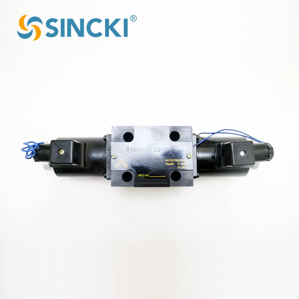 34EK-H10B-T Series Solenoid Hydraulic Valve Directional Control Valve