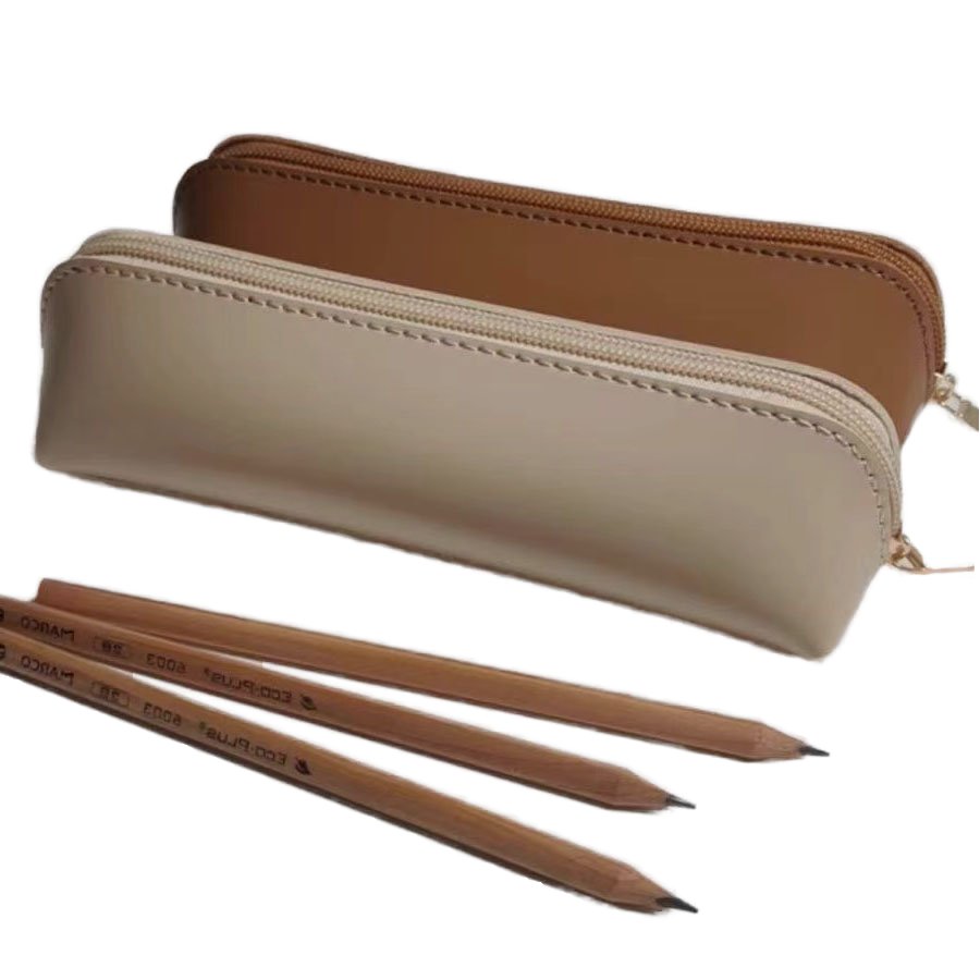 Zipper Leather Waterproof Cosmetics Bag Casual Japanese Storage Organizing Bag Brush Travel Makeup Bag