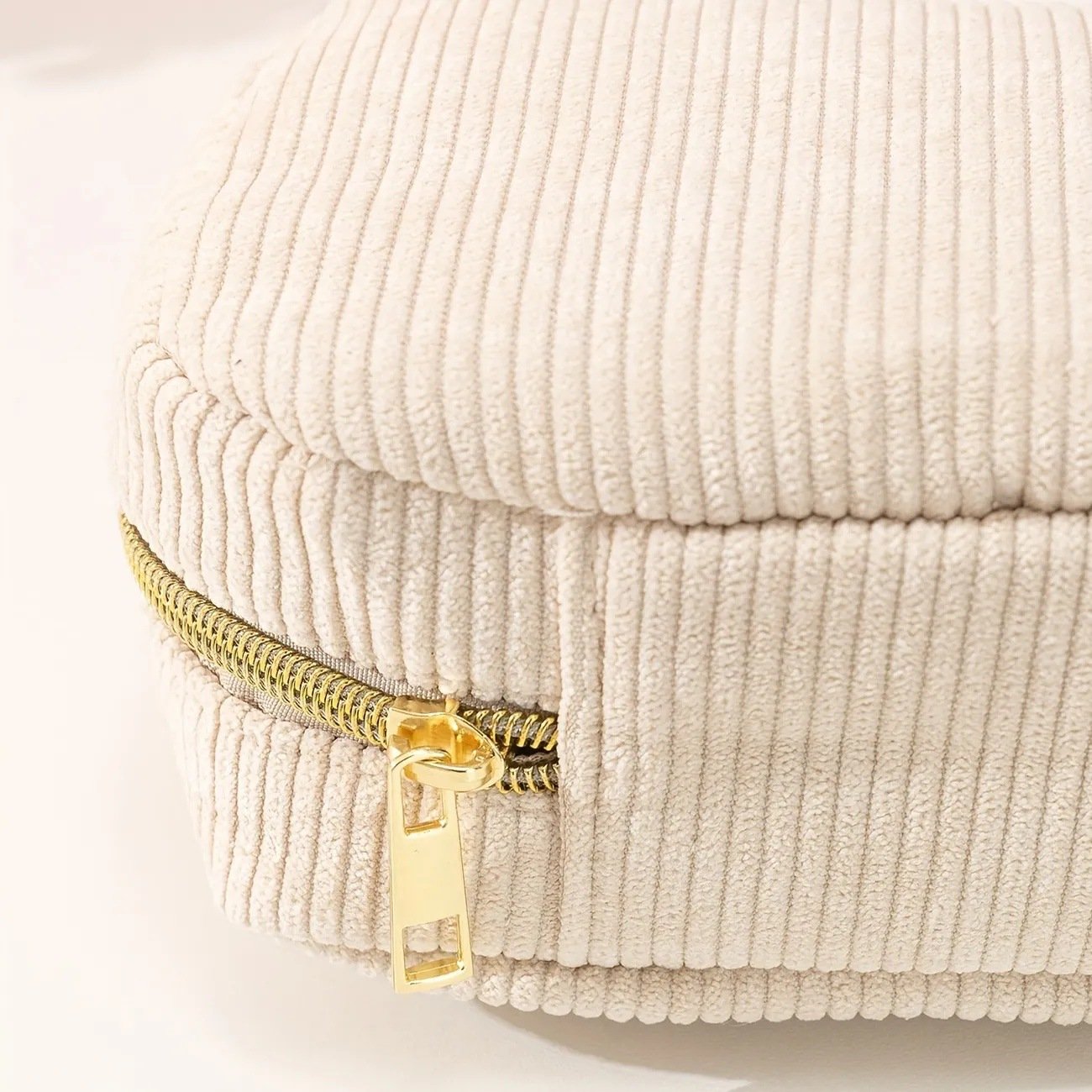 Factory Custom Label LOGO Cosmetic Organizers Zipper Corduroy travel Makeup Bag cosmetic bag gift make up toiletry bag pouch