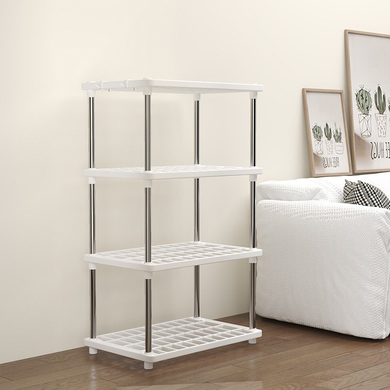 OWNSWING Bathroom Organizer 4-layers Skincare Organizers Container Plastic Shelf For Cosmetic Kitchen Spice Rack Standing