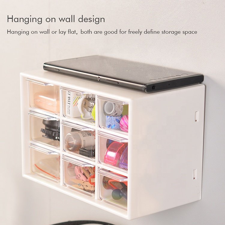 Wholesale Office Desktop 6 Grids Stackable Organizer Storage Box Plastic Drawer