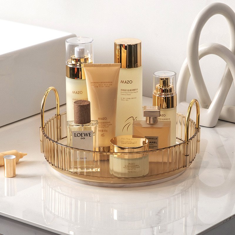 Makeup storage box rotatable Storage Shelf Multifunctional transparent dresser to organize shelves