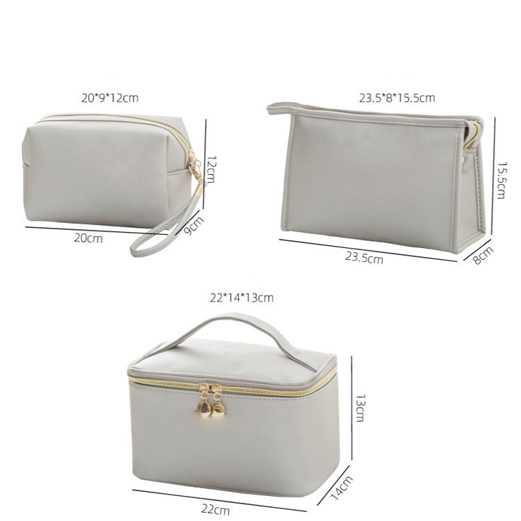 Luxury Large Capacity Square Makeup Beauty Bag PU Cosmetic Organizer with Brushes bellows pocket holder for Women Girls