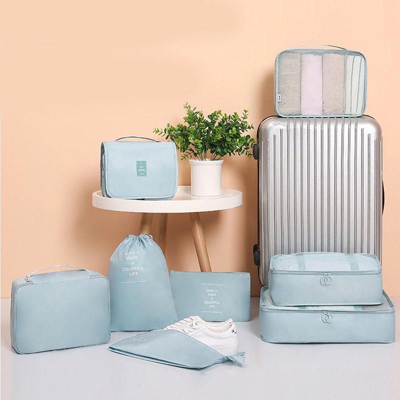 8 Set Packing Cubes Clothes Storage Bag Luggage Packing Organizers for Travel 8-piece Set Packing Storage Luggage Organizer Set