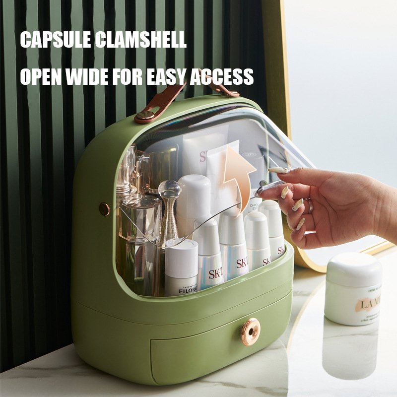 Luxury Dustproof Plastics Storage Box Multi-Compartment Lipstick Mask Makeup Organizer Box Bin Desk Cosmetics Storage Box