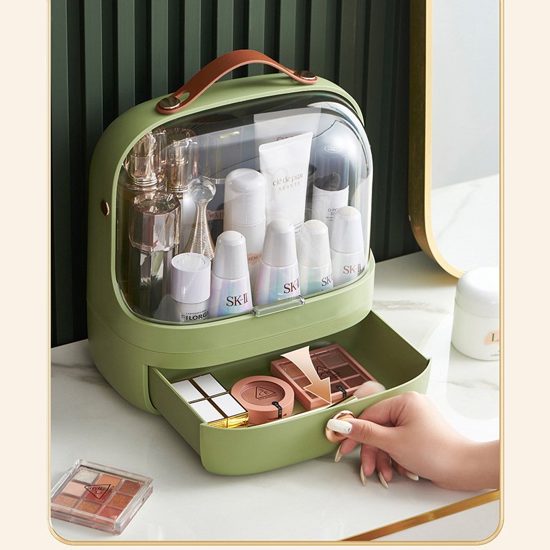 Luxury Dustproof Plastics Storage Box Multi-Compartment Lipstick Mask Makeup Organizer Box Bin Desk Cosmetics Storage Box