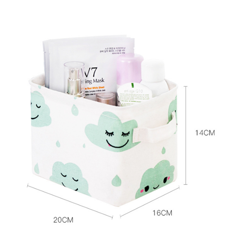 Desktop Small cute makeup jewelry organizer skincare cosmetic storage box