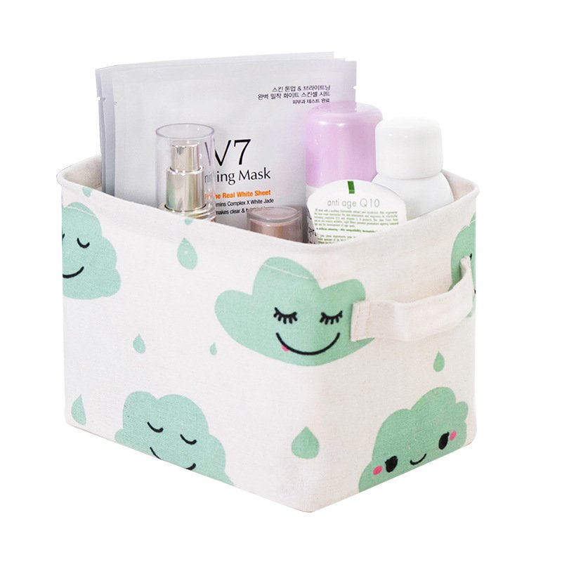 Desktop Small cute makeup jewelry organizer skincare cosmetic storage box