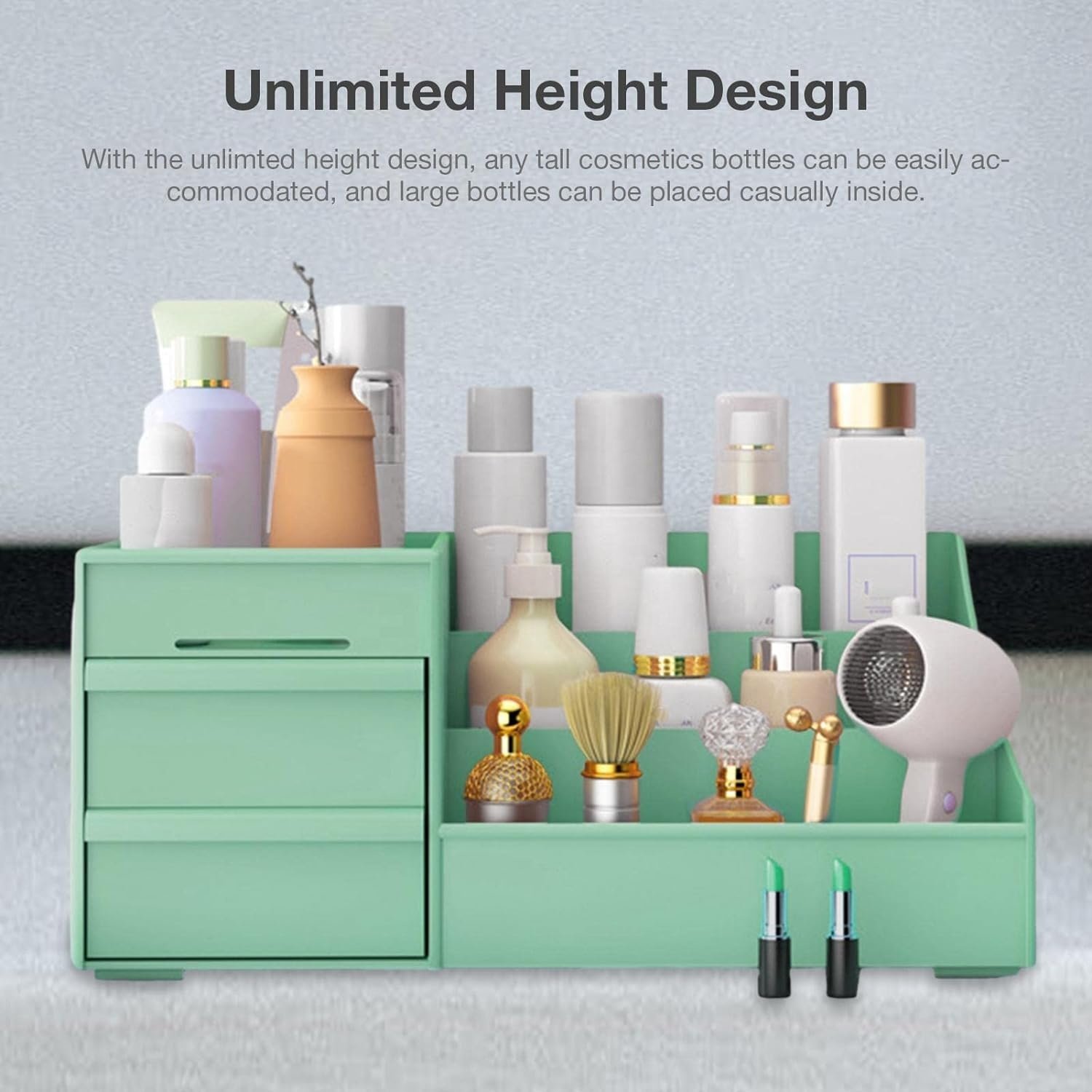 Cosmetic Make Up Organizer Desk 26.5x16x12cm Cosmetic Organizer with Capacity Cosmetic Dressing Table Dressing Table Organizer