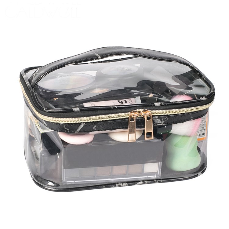 Make up Organizers Cosmetic Display Cases Waterproof Travel Pouch Portable Marble Makeup Bag