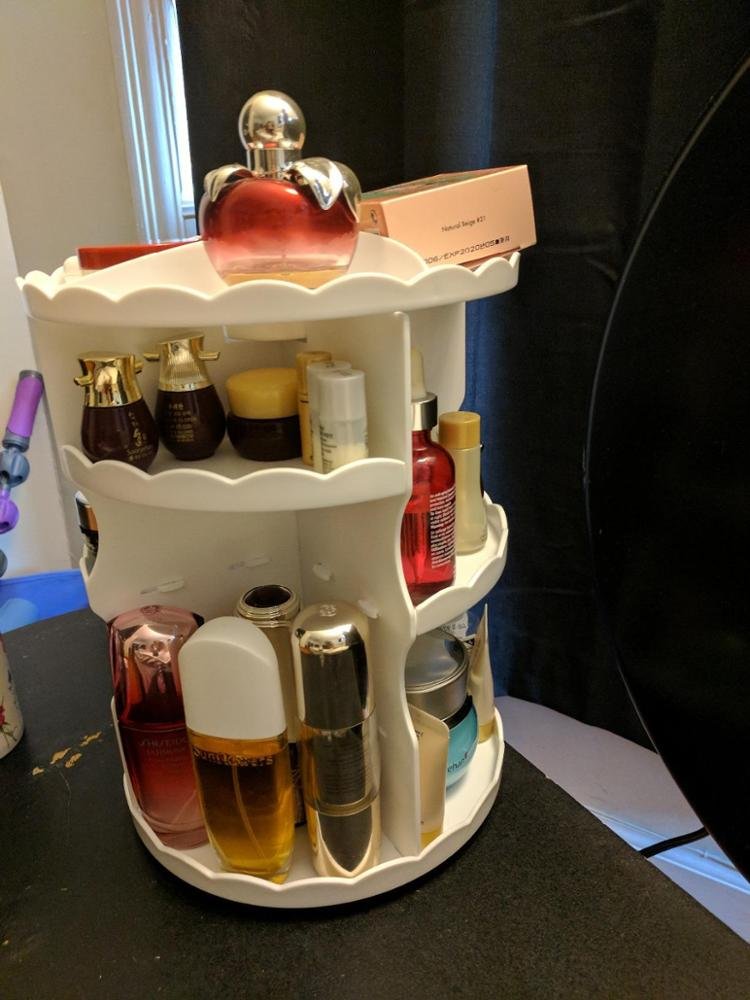Adjustable Multi-Function Cosmetic Storage Jewellery Box 360-Degree Rotating Acrylic Makeup Organizer